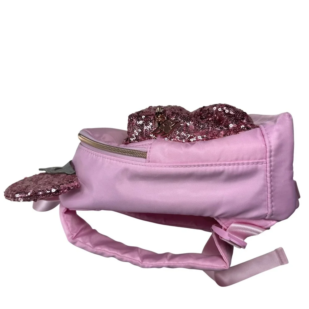 Disney Parks Bibbidi Bobbidi Boutique Pink Sequin‎ Tiara Mouse Ears Backpack